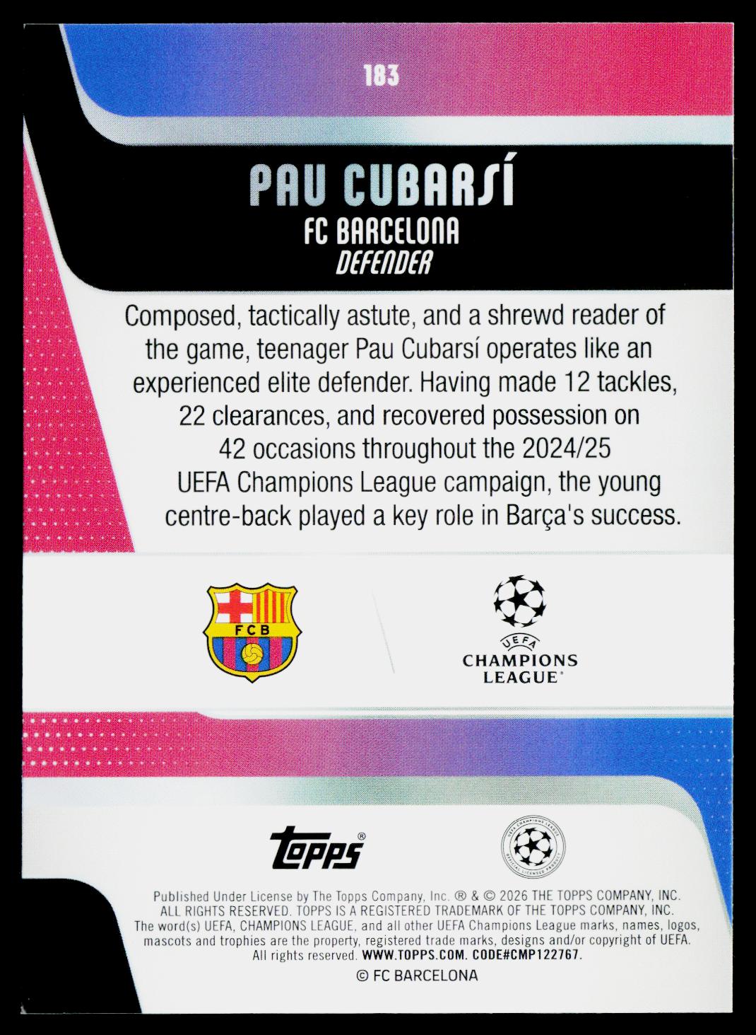 Pau Cubarsí FC Barcelona