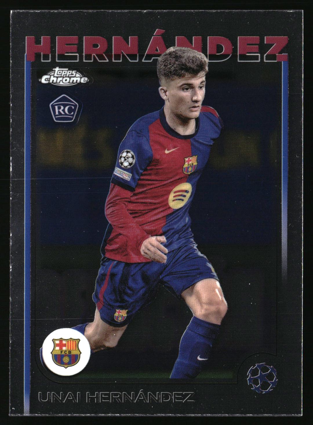 Unai Hernández RC samlarkort FC Barcelona, officiellt fotbollskort för samlare