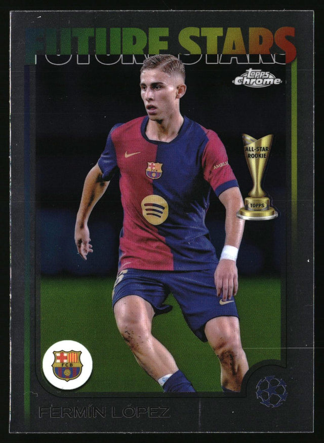 Fermín López FC Barcelona fotbollströja med namn och nummer på baksidan, officiellt hemmahemliställ.