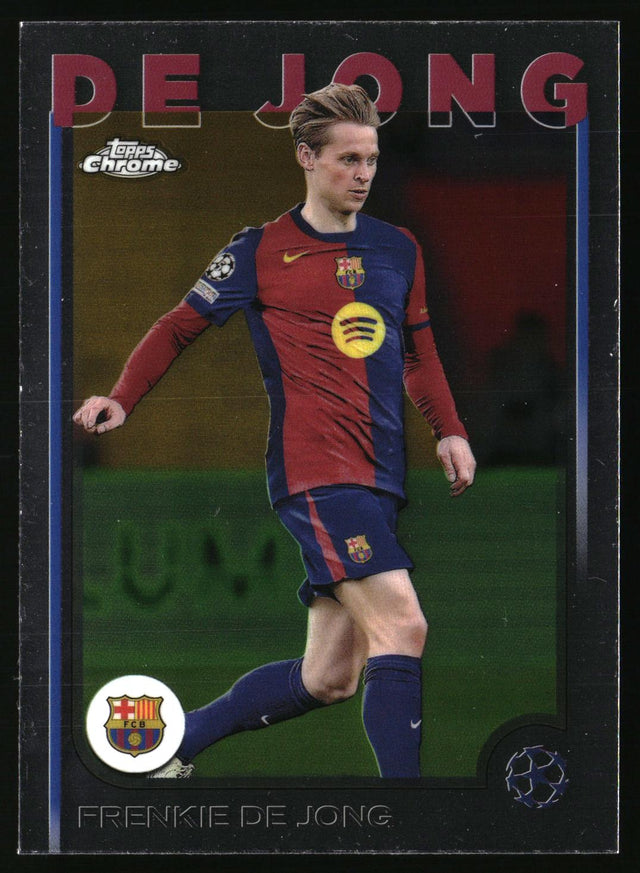 Frenkie de Jong på officiellt FC Barcelona-fotbollskort i hemmatröja, samlarobjekt för Barça-fans.