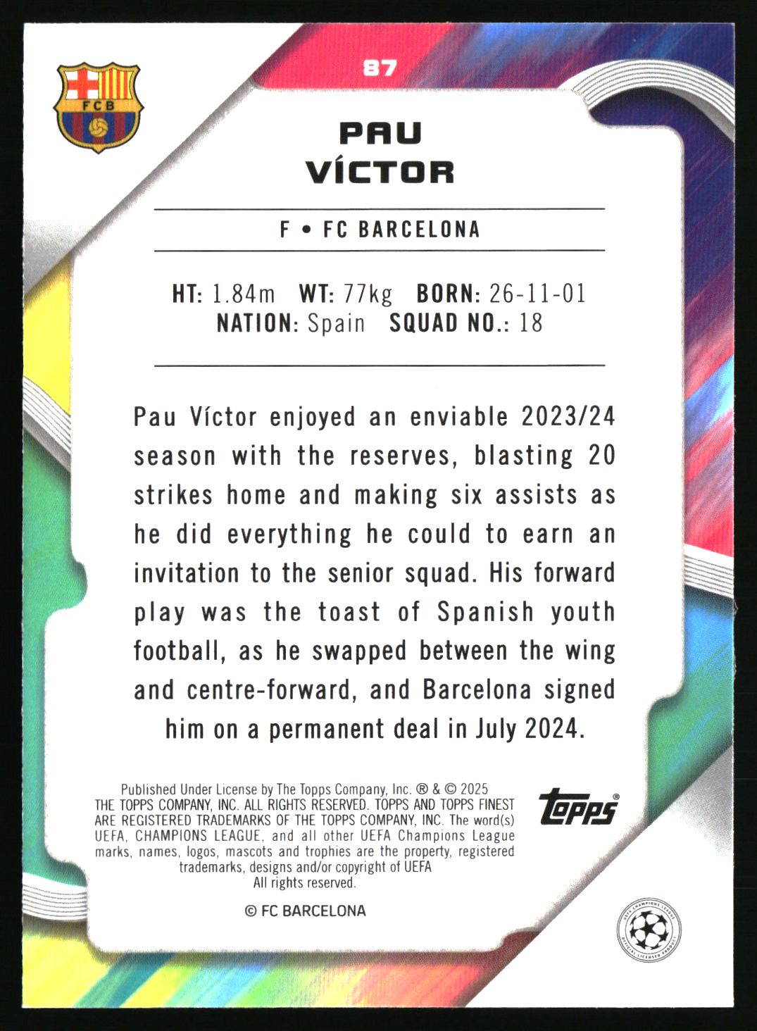 Pau Víctor RC FC Barcelona