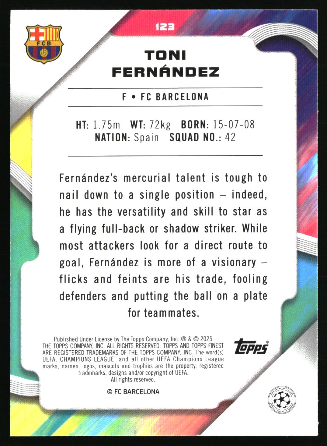 Toni Fernández RC FC Barcelona