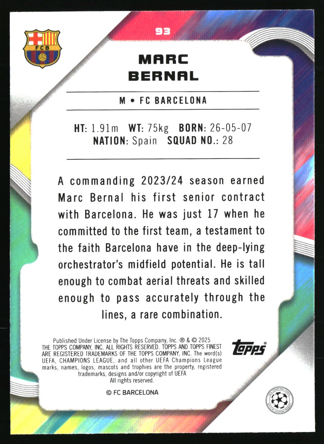 Marc Bernal RC FC Barcelona