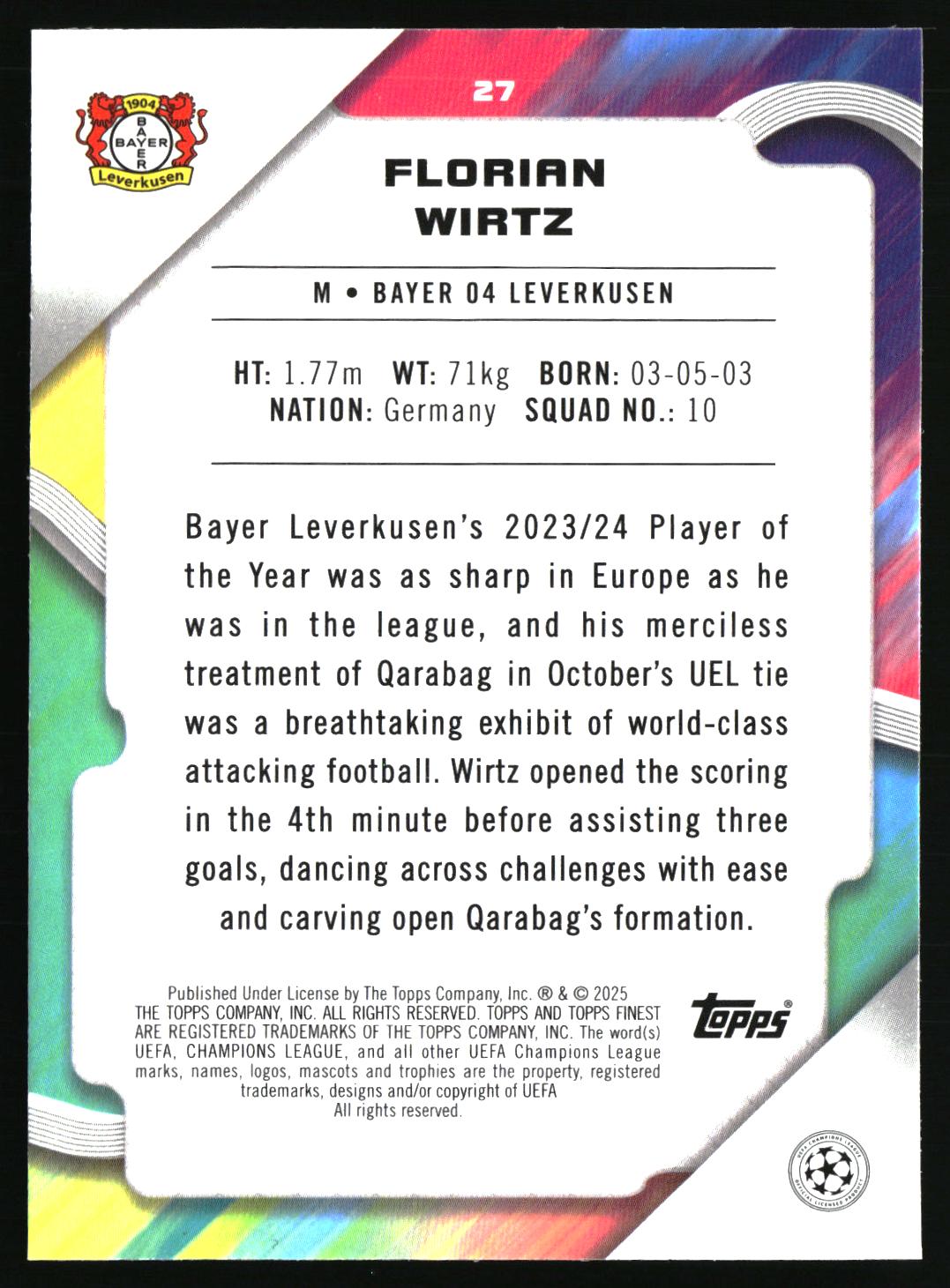 Florian Wirtz Bayer 04 Leverkusen