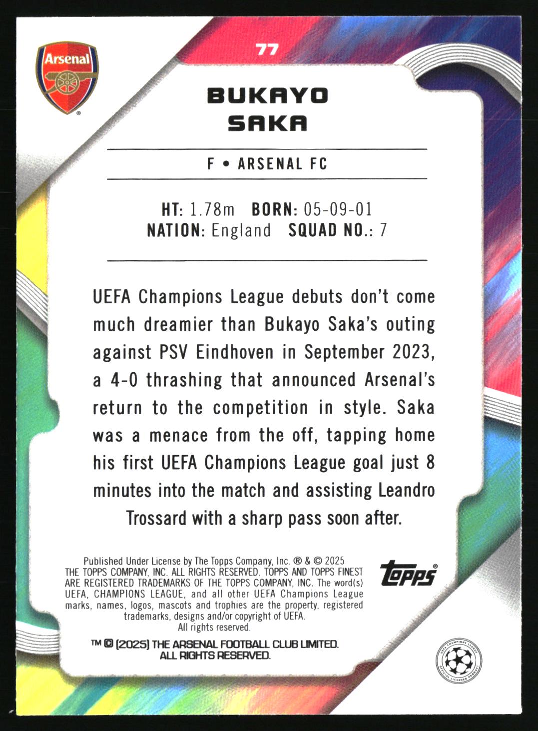 Bukayo Saka Arsenal FC