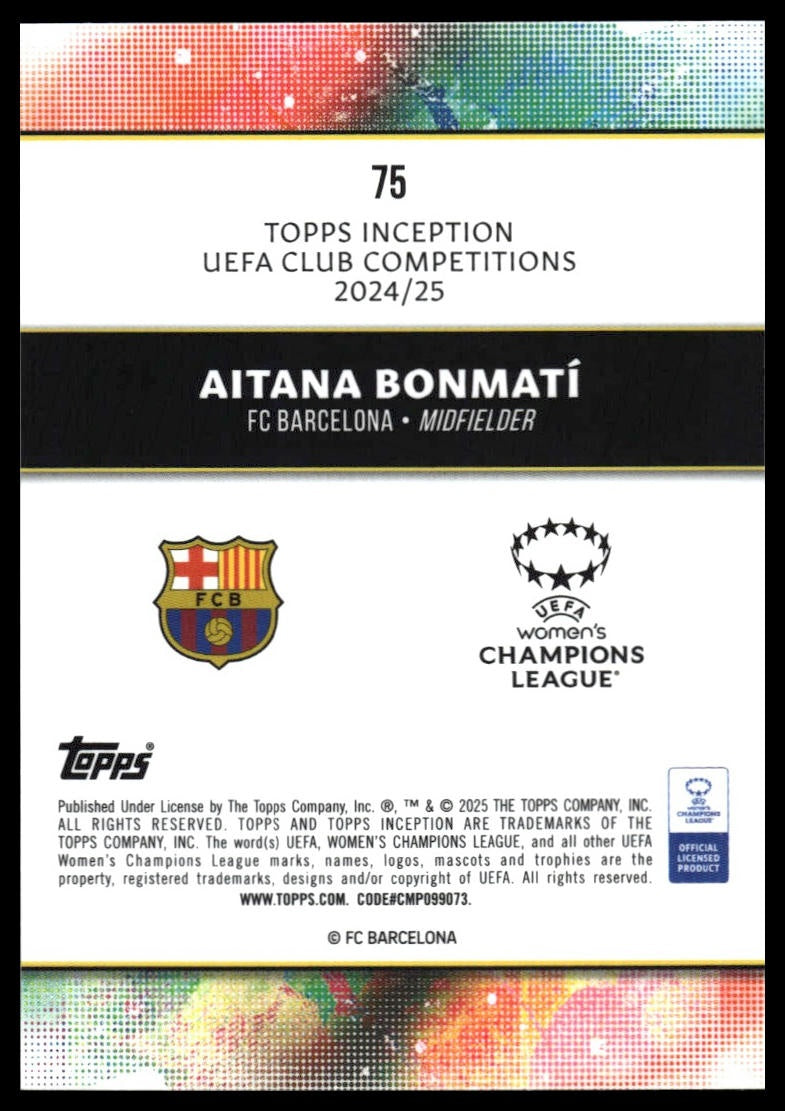 Aitana Bonmati - Base - Topps Inception UCC 24/25