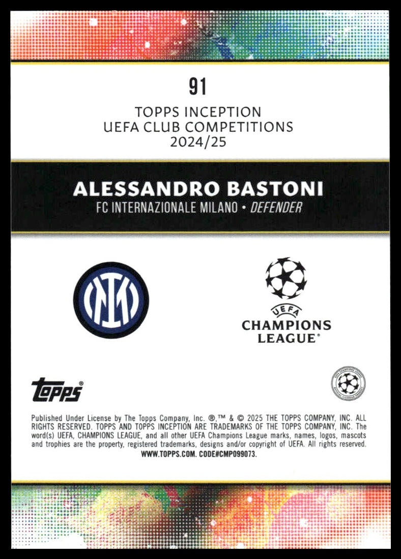 Alessandro Bastoni - Base - Topps Inception UCC 24/25