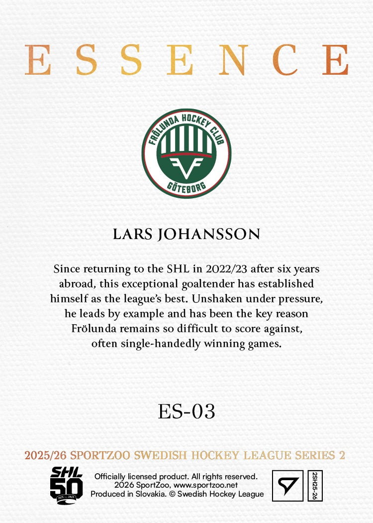 ES-03 FHC Lars Johansson ESSENCE