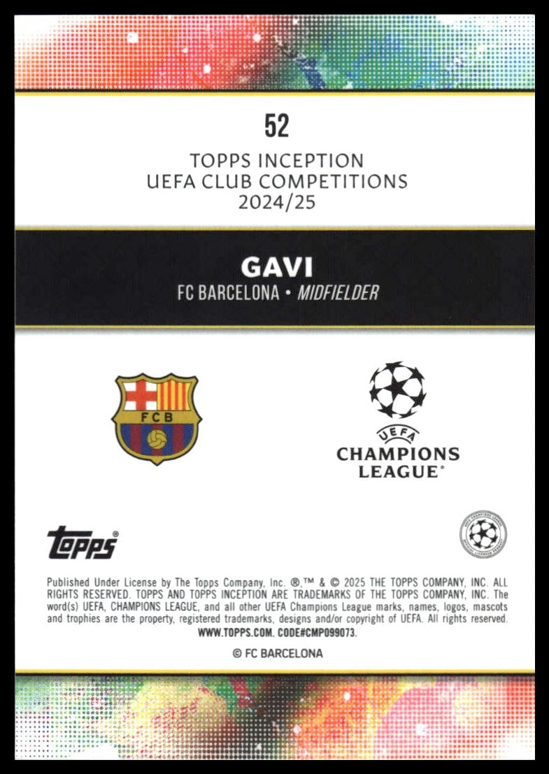 Gavi - Base - Topps Inception UCC 24/25
