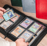Svart Gemloader Premium Collectors Binder pärm för 112 kort, 2X2 fickor för samlarkort och toploaders.
