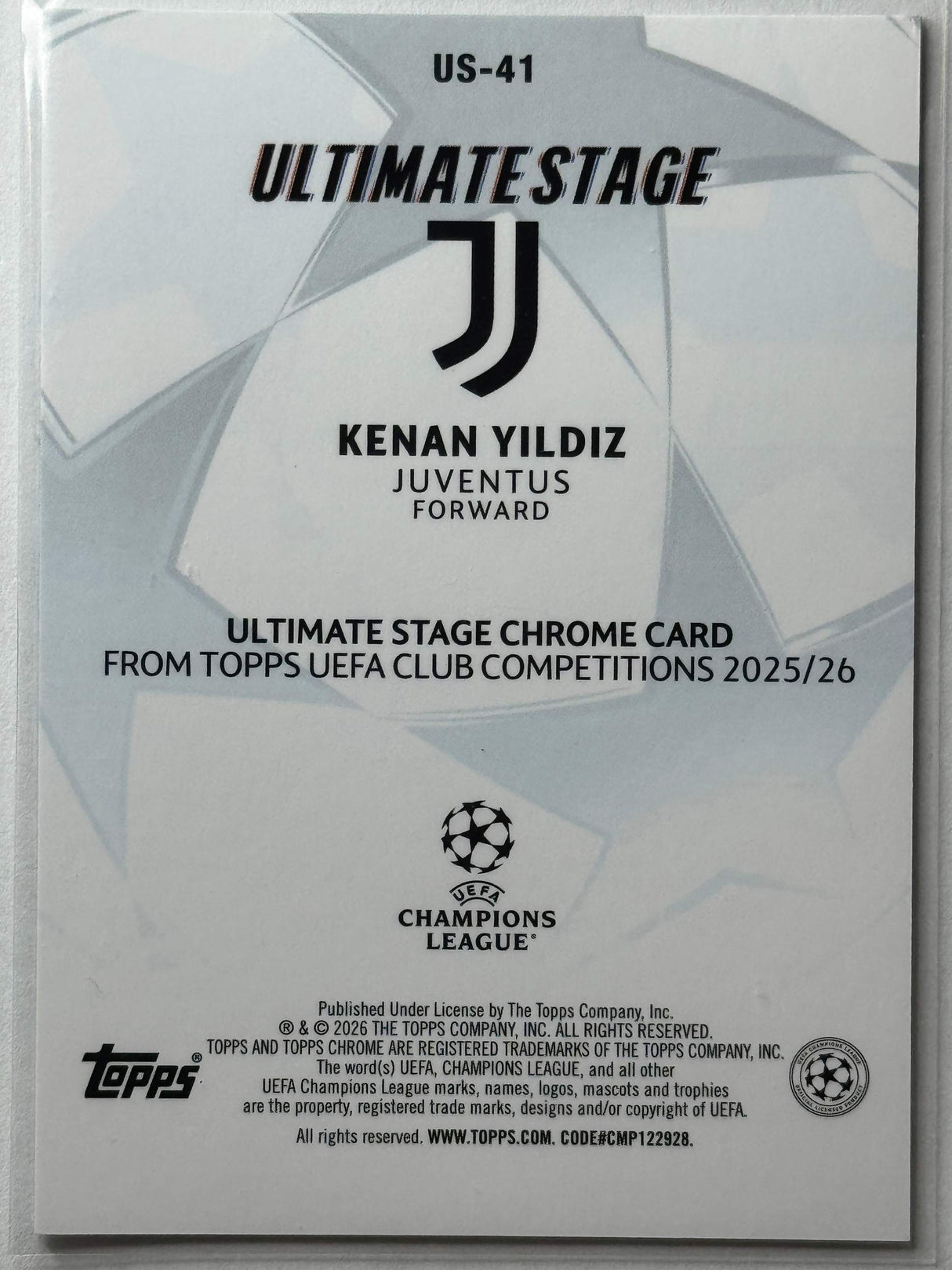 Kenan Yildiz - Ultimate Stage - Topps Flagship 25/26