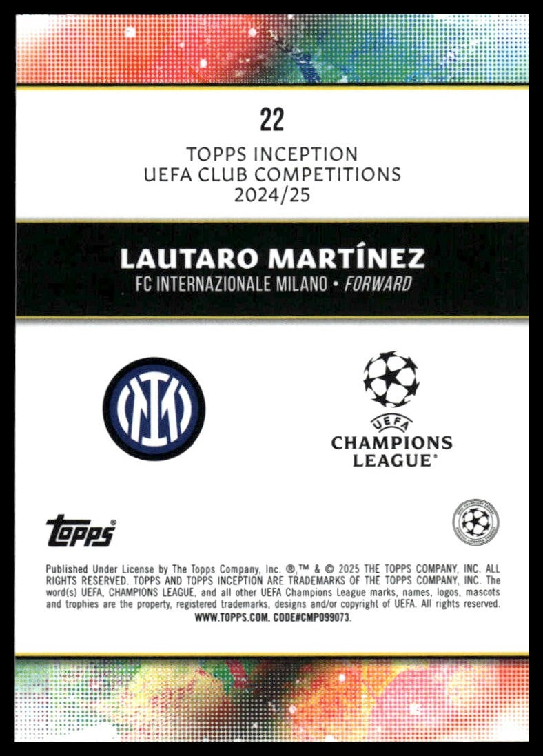 Lautaro Martinez - Base - Topps Inception UCC 24/25
