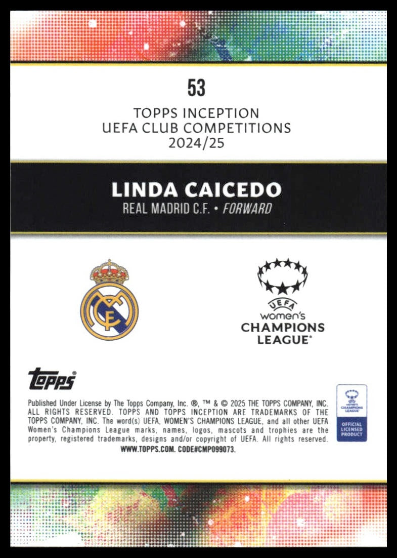 Linda Caicedo - Base - Topps Inception UCC 24/25