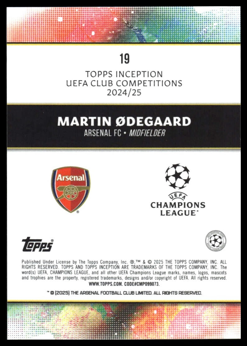 Martin Odegaard - Base - Topps Inception UCC 24/25