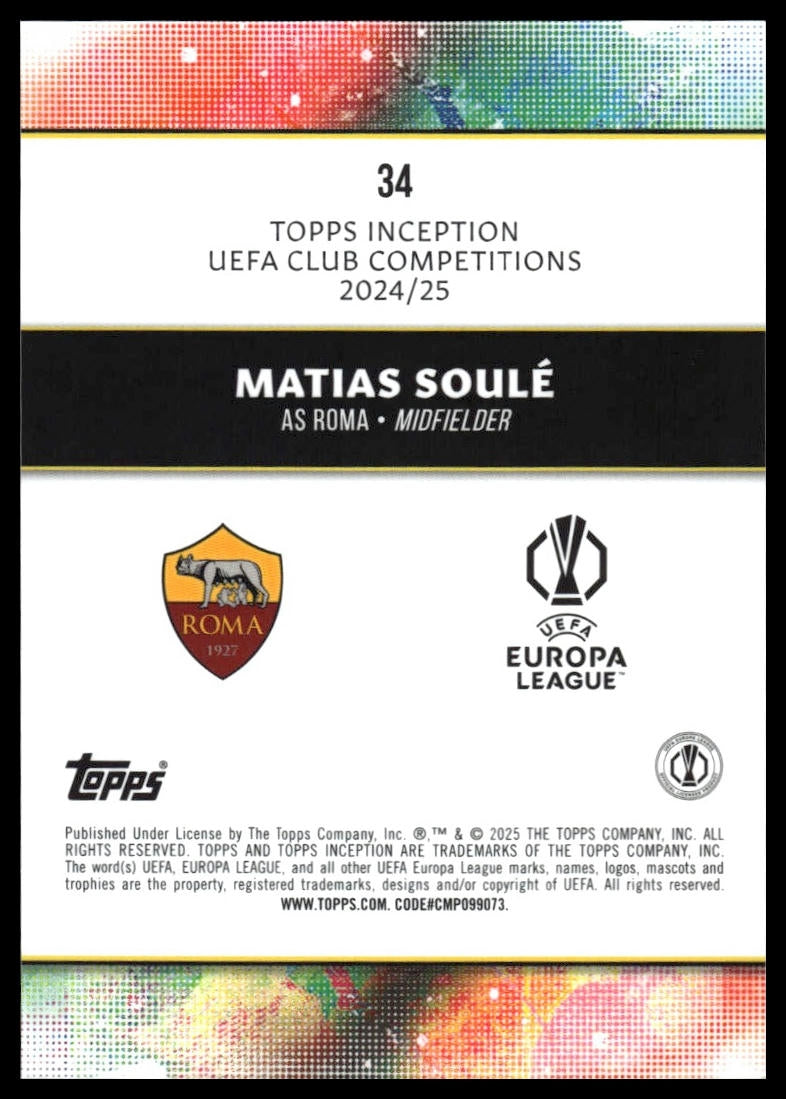 Matias Soule - Base - Topps Inception UCC 24/25
