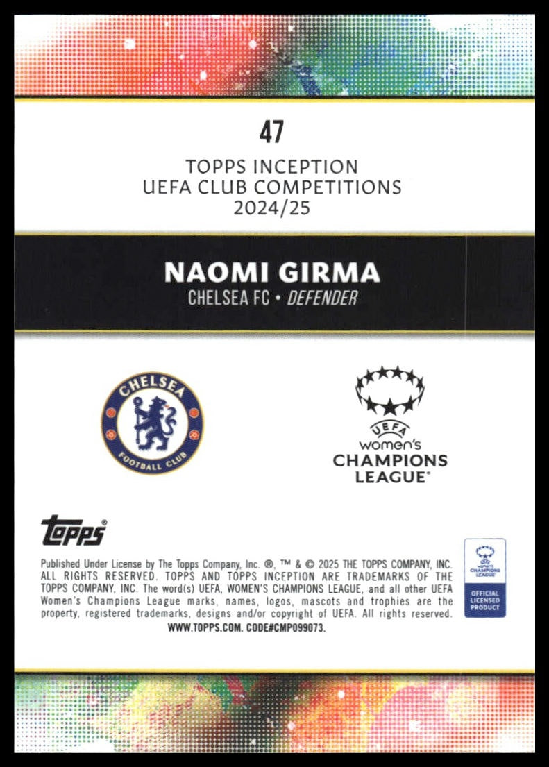 Naomi Girma - Base - Topps Inception UCC 24/25