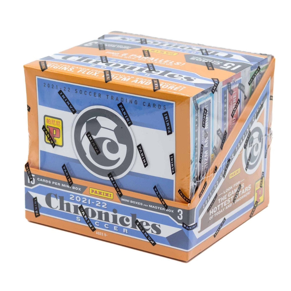 Panini Chronicles Soccer 21/22 Asia Box samlarbox med fotbollskort för samlare.