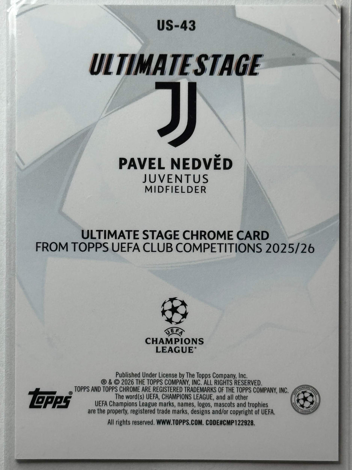 Pavel Nedved - Ultimate Stage - Topps Flagship 25/26