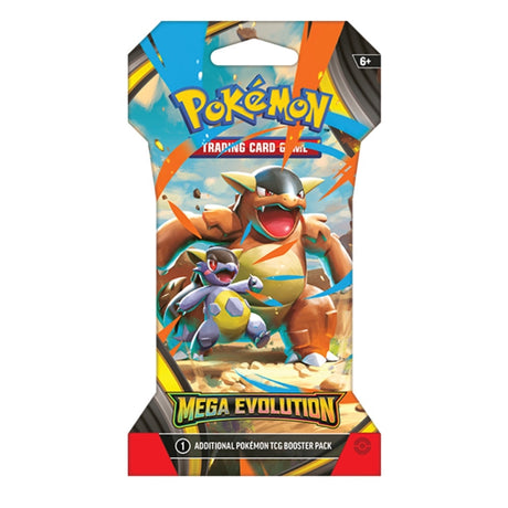 Pokemon Mega Evolution Sleeved Booster Pack med samlarkort, oöppnad samlarförpackning för Pokémon TCG.
