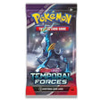 Pokémon Scarlet & Violet Temporal Forces boosterpack med samlarkort föreställande de nya Paradox-Pokémon.