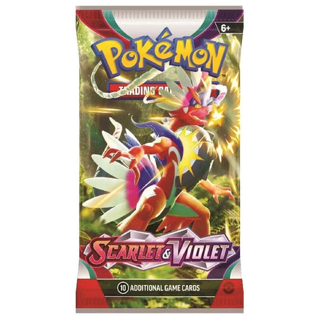 Pokémon Scarlet & Violet boosterpack med samlarkort, officiellt Pokémon TCG paket i Scarlet & Violet-serien.