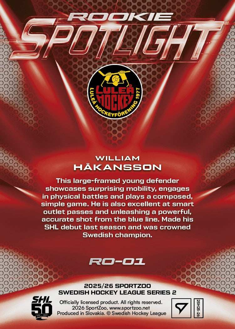 RO-01 LHF William Håkansson ROOKIE SPOTLIGHT