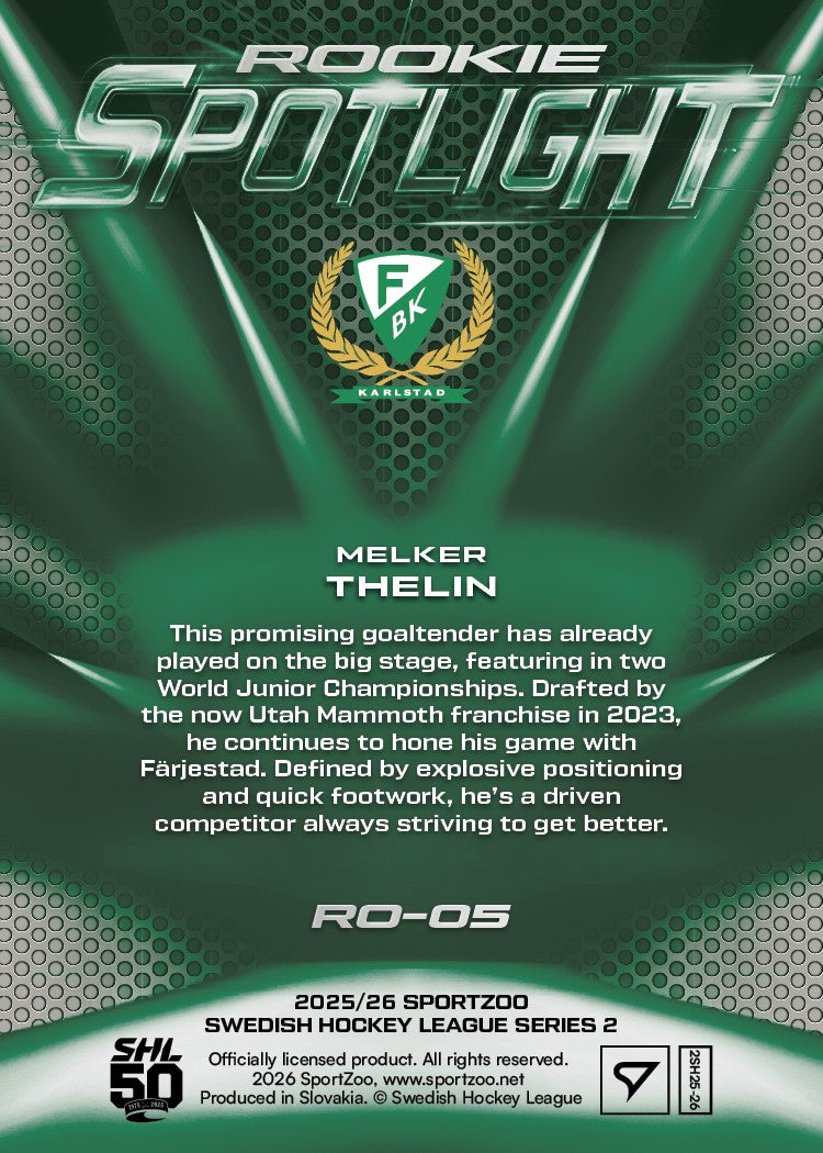 RO-05 FBK Melker Thelin ROOKIE SPOTLIGHT
