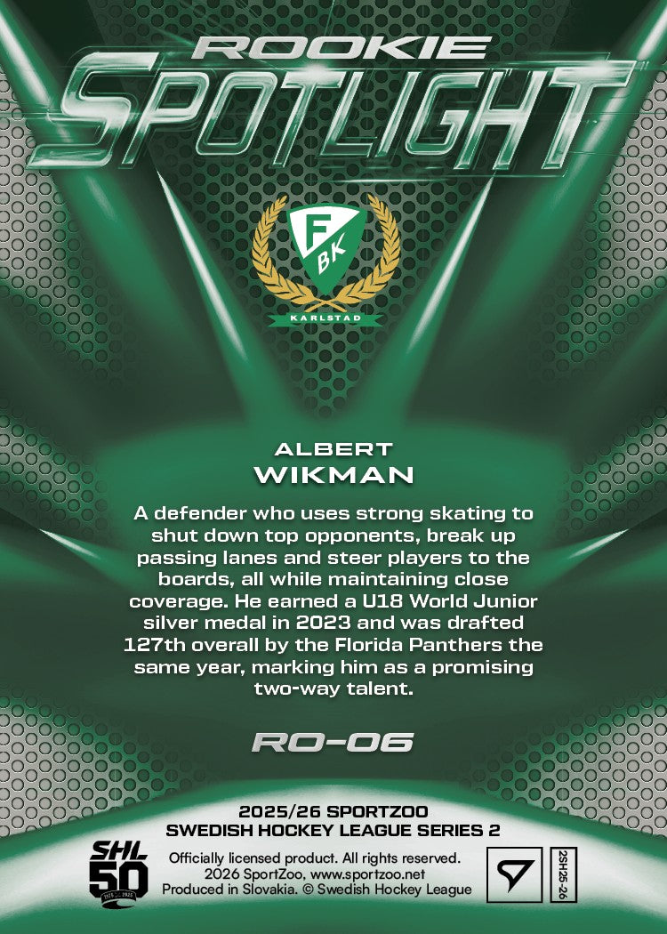 RO-06 FBK Albert Wikman ROOKIE SPOTLIGHT