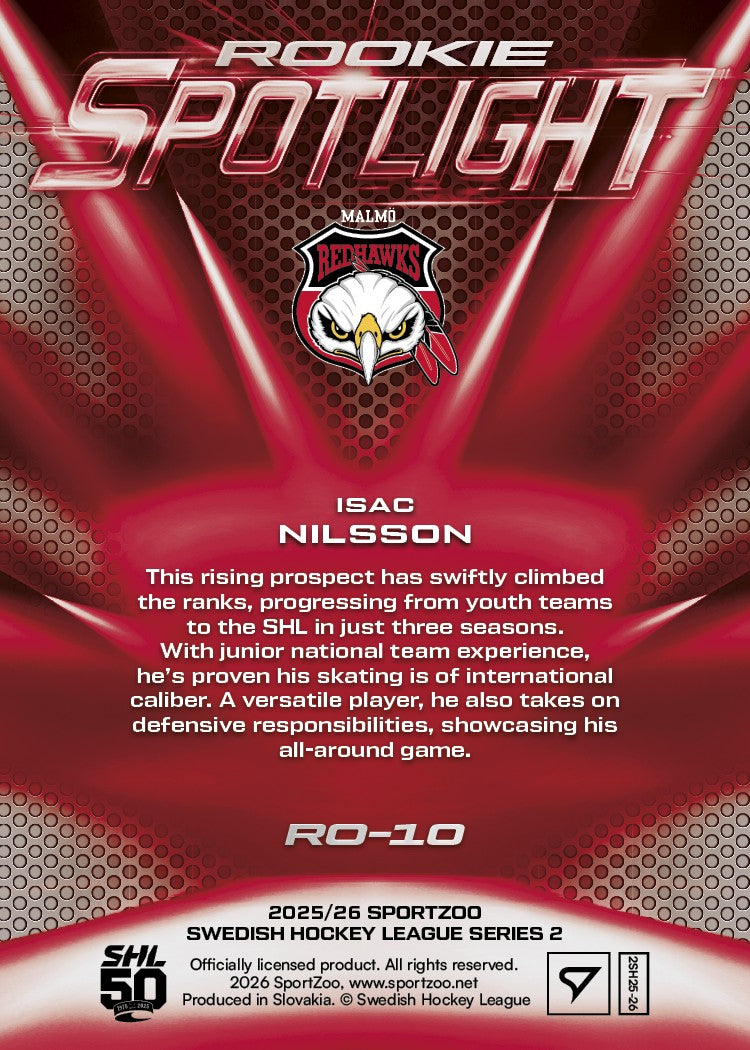 RO-10 MIF Isac Nilsson ROOKIE SPOTLIGHT