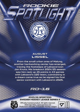 RO-16 LIF August Lissel ROOKIE SPOTLIGHT