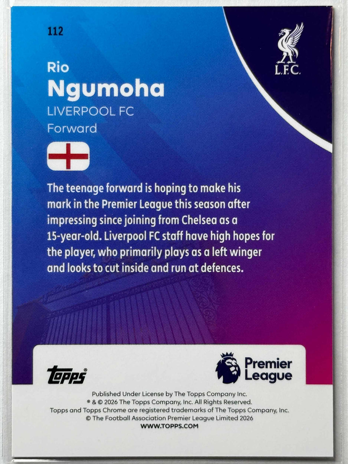 Rio Ngumoha - Base - Topps Chrome PL 25/26