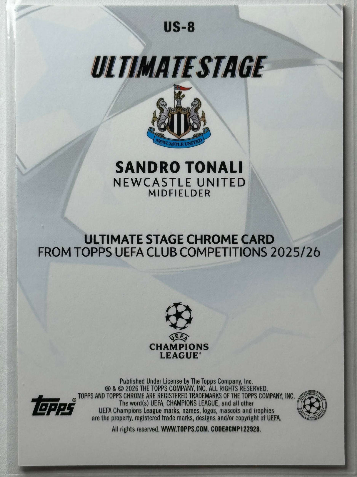 Sandro Tonali - Ultimate Stage - Topps Flagship 25/26