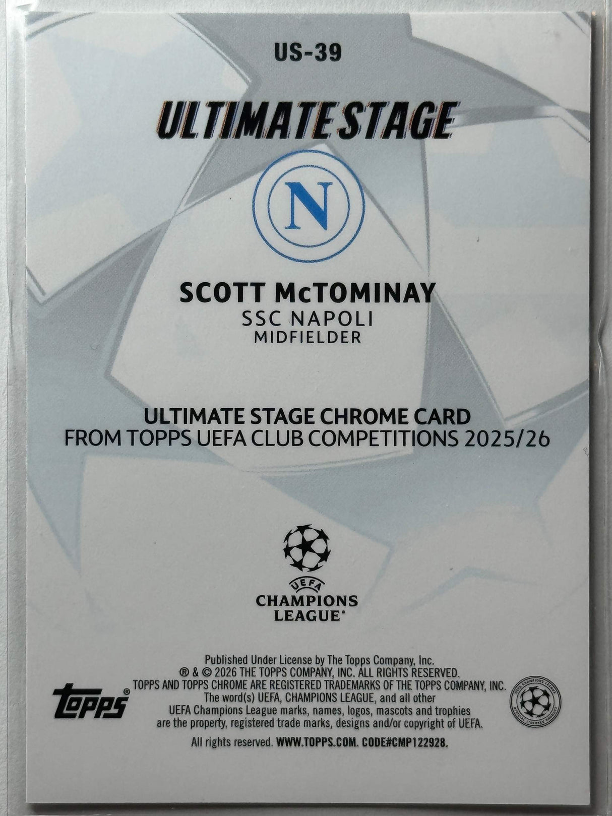 Scott McTominay - Ultimate Stage - Topps Flagship 25/26
