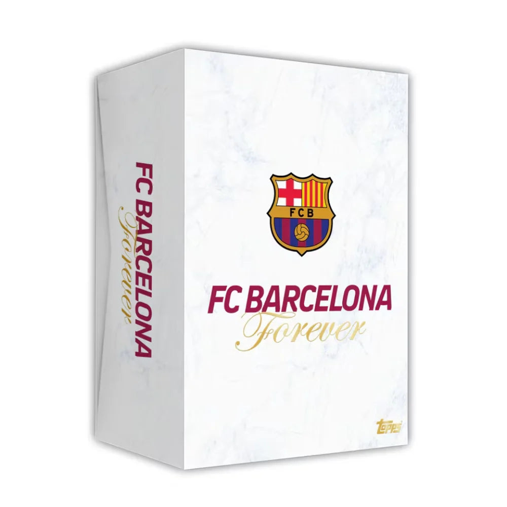 Topps Barcelona Forever 25/26 Hobby Box, officiella samlarkort med FC Barcelona-spelare i dekorativ förpackning.