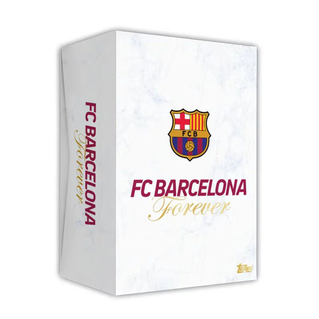 Topps Barcelona Forever 25/26 Hobby Box, officiella samlarkort med FC Barcelona-spelare i dekorativ förpackning.
