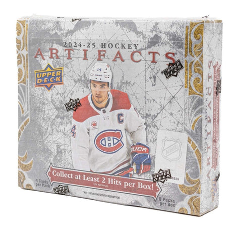 Upper Deck Artifacts 24/25 Hobby Box, oöppnad samlarbox med hockeykort för NHL-samlare.