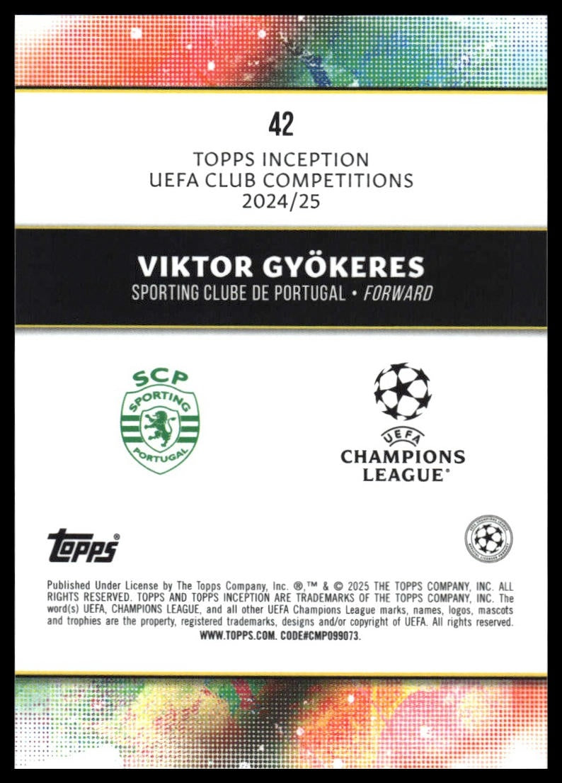 Viktor Gyökeres - Base - Topps Inception UCC 24/25