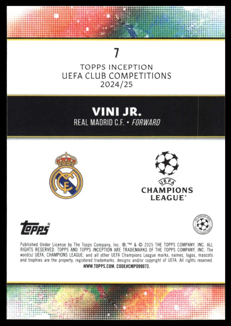 Vini Jr - Base - Topps Inception UCC 24/25