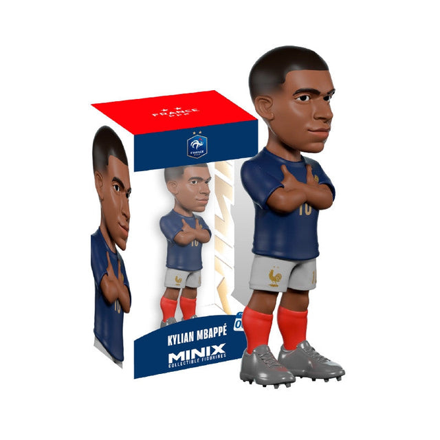 MINIX fotboll samlarfigur av Kylian Mbappe i det franska landslagets matchställ.
