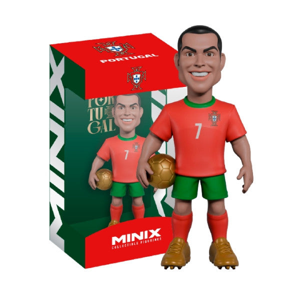 Cristiano Ronaldo samlarfigur från Minix i Portugals landslagsuppställning för fotbollsfans.
