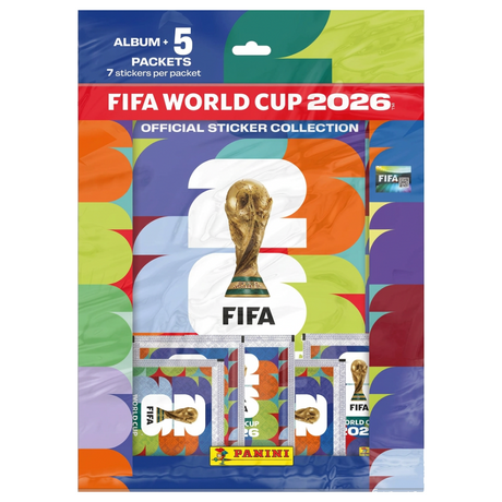 Panini FIFA World Cup 2026 stickers startpaket med samlaralbum och klistermärken.