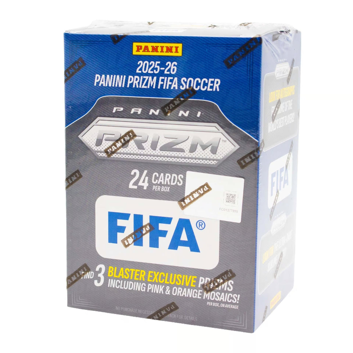 2025-26 Panini Prizm FIFA Football Blaster Box med fotbollskort för samlare.