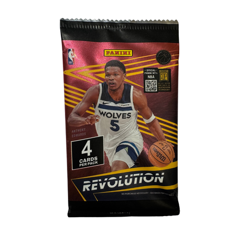 Obrutet pack med Panini Revolution Basketball 24/25 basketkort för NBA-samlare.