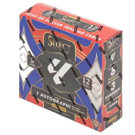 Panini Select La Liga 2025-26 Hobby International fotbollskort box för samlare.