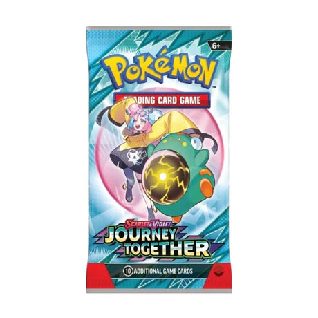 Pokemon Scarlet & Violet 9 Journey Together booster pack med samlarkort.