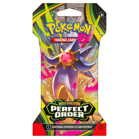 Pokemon Mega Evolution Perfect Order sleeved booster pack med 10 samlarkort.