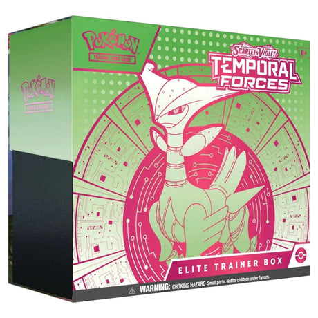 Pokemon Temporal Forces Elite Trainer Box med Iron Leaves för samlare.