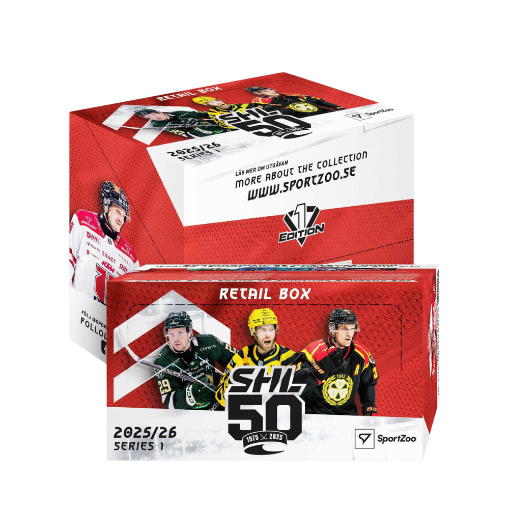 SportZoo SHL 25/26 Series 1 Retail Box med samlarkort för hockeyälskare.