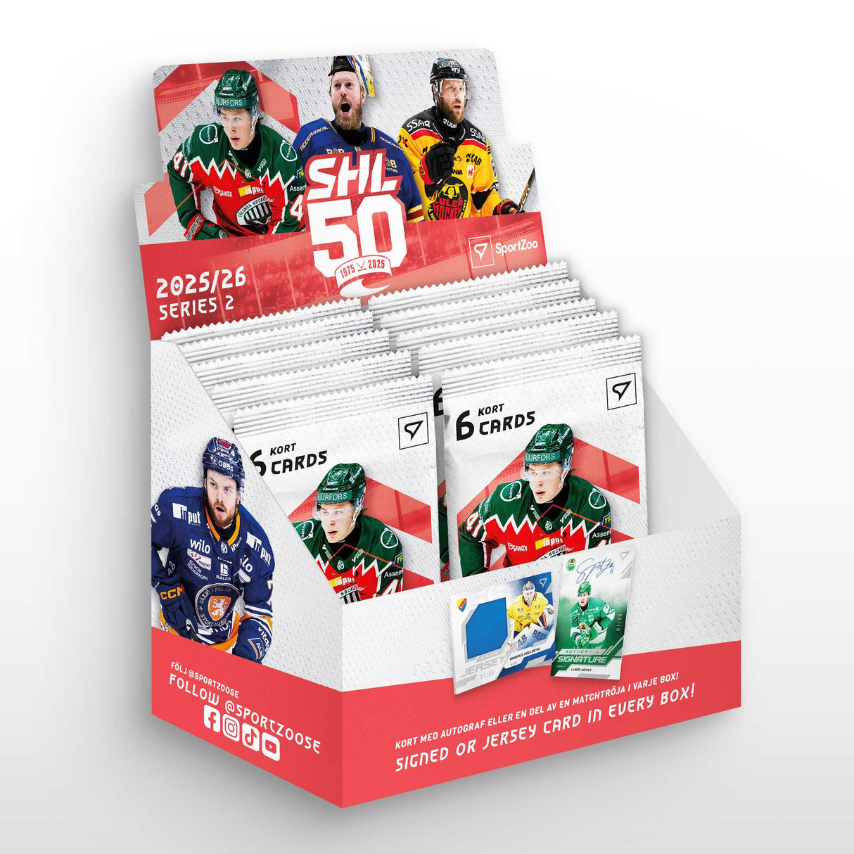 SportZoo SHL 25/26 Series 2 retail box med hockeykort från Svenska Hockeyligan.
