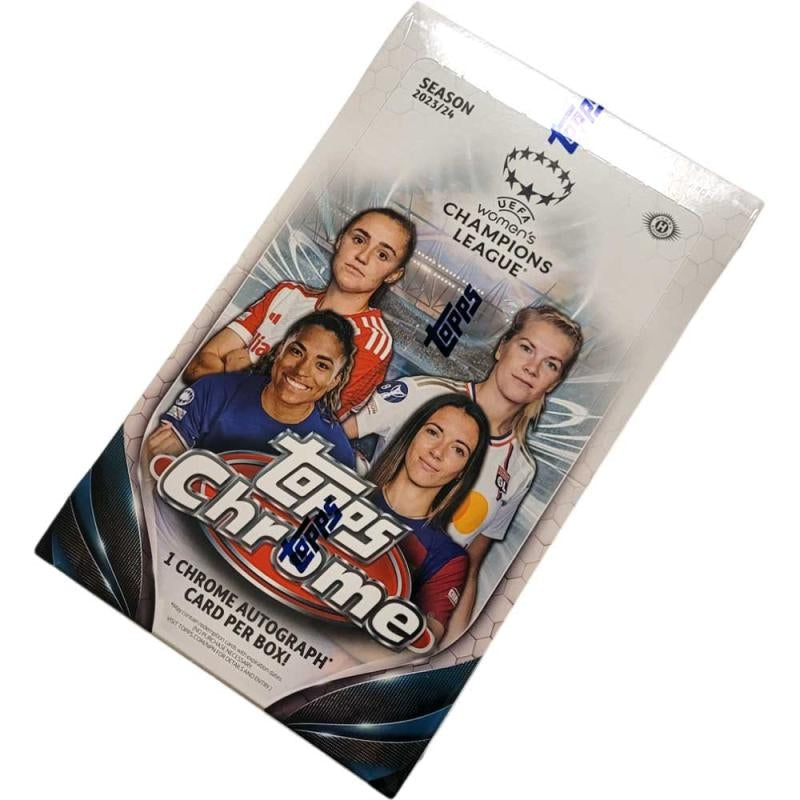 Topps Chrome fotbollskort från UEFA Womens Champions League 23/24 för samlare.